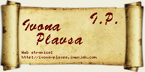 Ivona Plavša vizit kartica